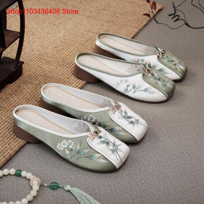 Ethnic Fashion In - Новые вышитые домашние тапочки для женщин,