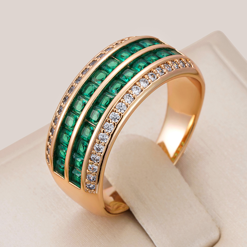 Ethnic Modern Fashion - Kinel Роскошные кольца с зеленым натуральным