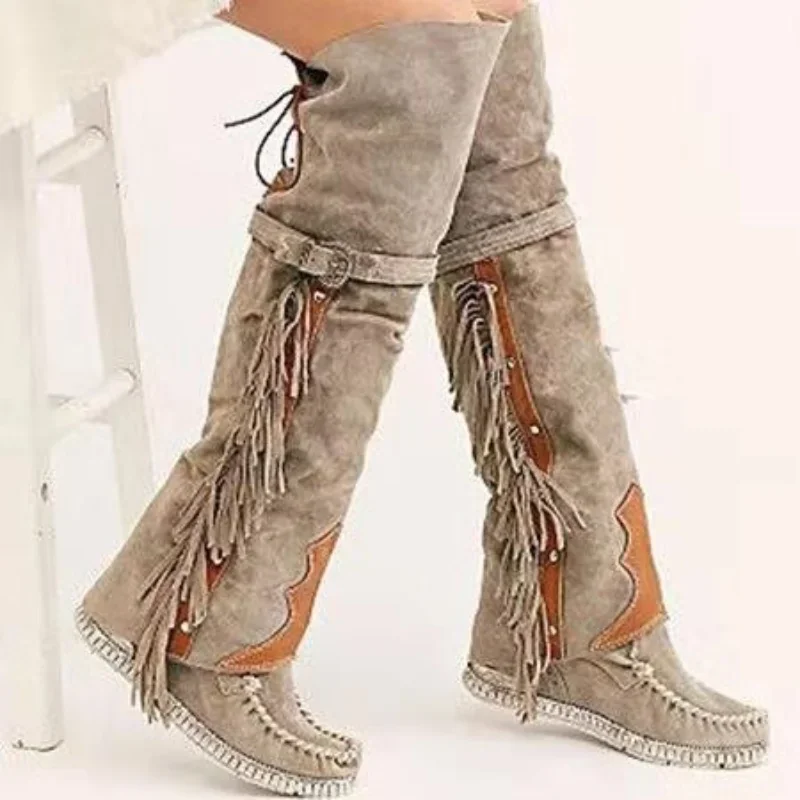 Ethnic Fashion In - Модные женские сапоги до колена в
