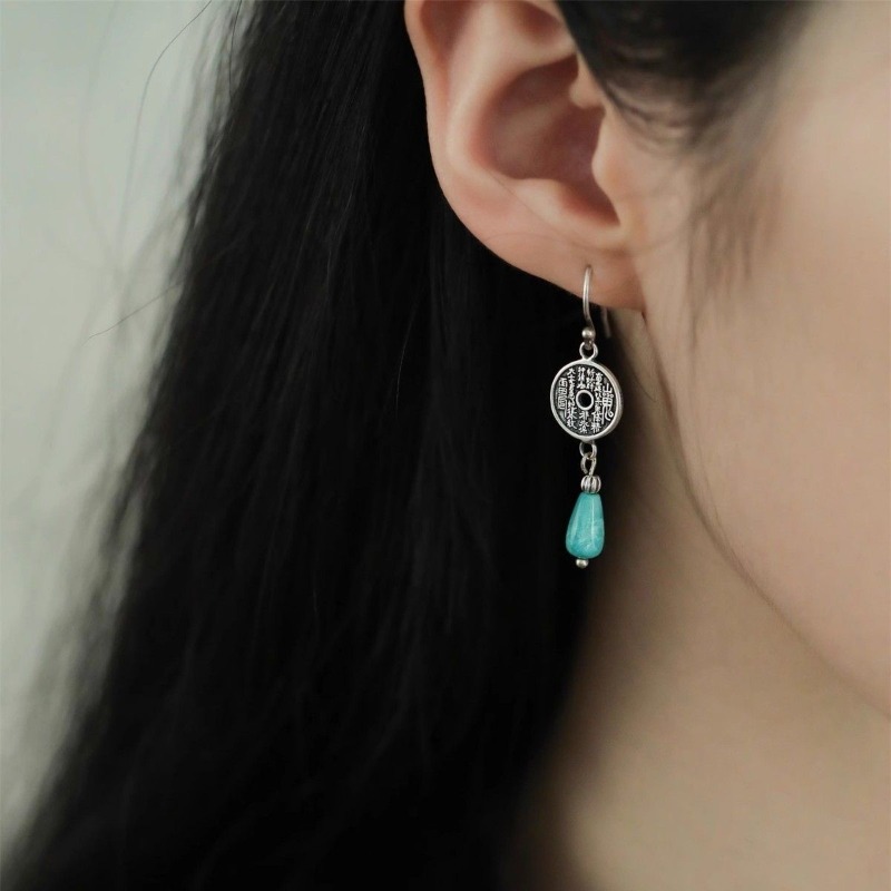 Ethnic Modern Fashion - Серьги из стерлингового серебра 925 пробы,