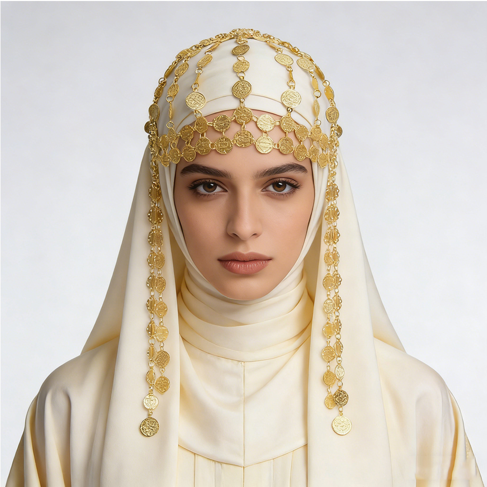 Ethnic Fashion Pakistan - Позолоченная монета из сплава, красивая шляпа