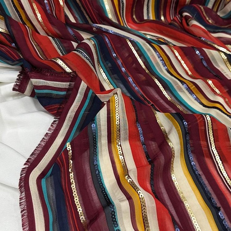 Красочная полосатая вышитая тк – обзор и цена Ethnic Fashion Designers